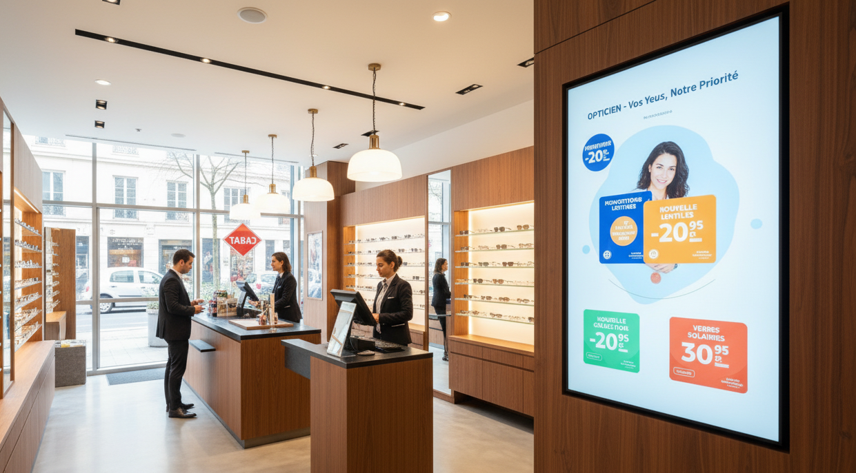 écran dynamique vitrine axidoc