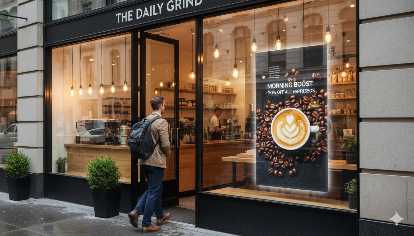 écran dynamique vitrine axidoc